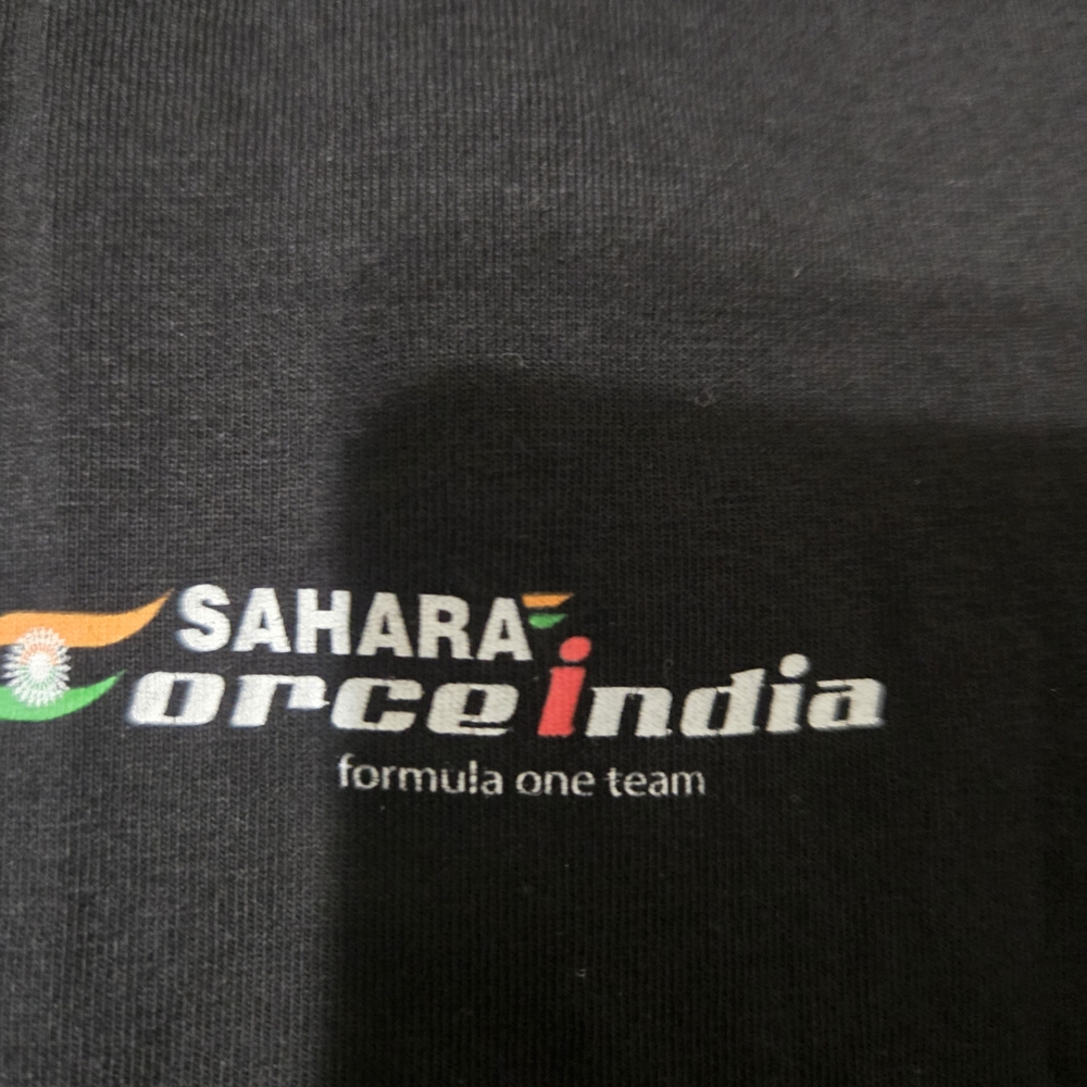 Formula One 1 Sahara Force India Team Womens Fan T-shirt Size XS F1 Black NWT - Picture 4 of 8